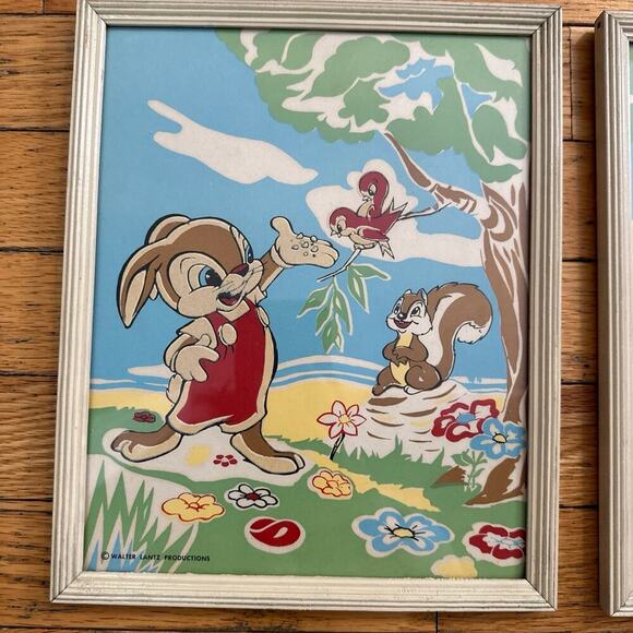 Vintage 30’s 40’s Walter Lantz Productions Framed Art - Picture 3 of 8